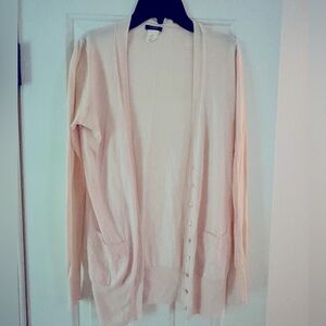 JCrew pale pink cardigan